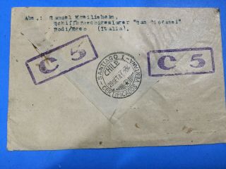 HOLOCAUST 1941 Airmail Cover From Rodi To Chile Survivor From RARE C5 5