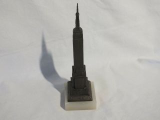 Bronze Statue Souvenir The Empire State Building With Alabaster Base York