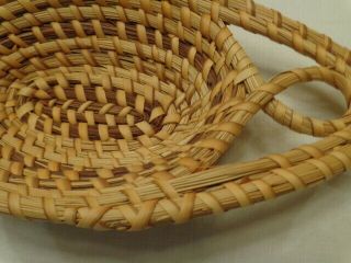 SMALL GULLAH SWEETGRASS BASKET W/HANDLE AND KNOTS 4