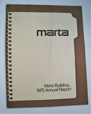 Vintage 1975 Marta Atlanta Ga Annual Report Subway Bus