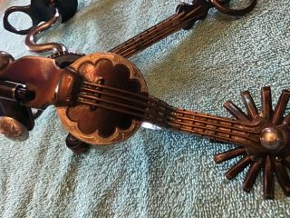 Rare Banjo BIT and matching Banjo SPURS Gary Johnson Gillette Wyoming mkd 7