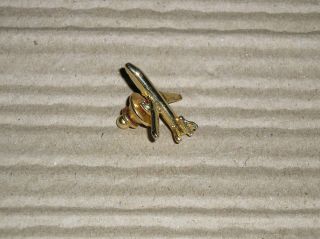 Freddie Laker Airlines 1978 Tie Pin Dc10 Gold Tri Star Barn Find
