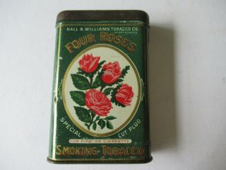 Vintage Tobacco Tin - - Four Roses - Cut Plug,  Pipe Tobacco