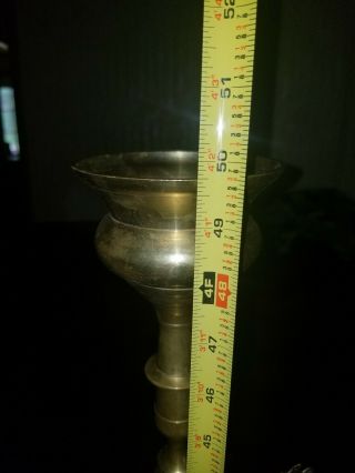 VINTAGE BRASS HOOKAH 50 INCHES TALL 6 HOSE 70 ' S ERA 10
