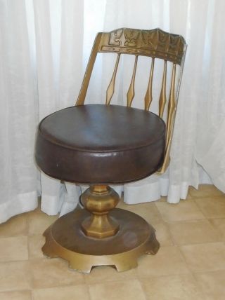 Vintage Mid Century Kessler Industries Game Table Cast Aluminum Swivel Chair