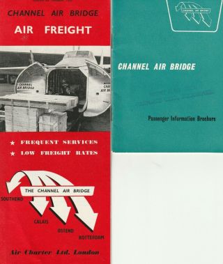 2 Channel Air Bridge (air Charter Ltd) Airline Brochures