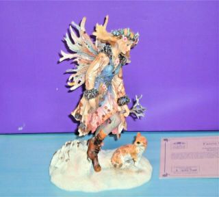 Rare Christine Haworth faerie fairy Leonardo Figurine LTD ED Winter Companion 4