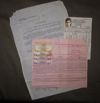 Wwii,  Judaica Papers Relating To German Citizen Killed In Philippines 1945.