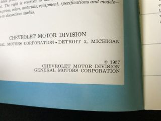 Vtg 1958 Chevrolet Truck Accessories Dealer Sales Brochure 3