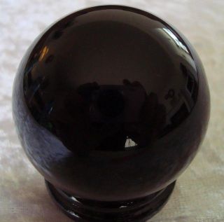 60 - 150mm,  stand Natural Black Obsidian Sphere Large Crystal Ball Healing Stone 4