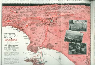 1920s Brochure Special Los Angeles Sightseeing Map