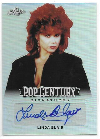 Linda Blair 2019 Leaf Pop Century Metal Signatures Auto Autograph