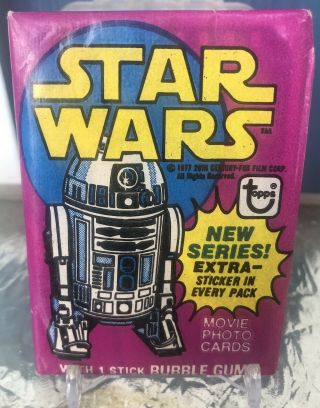 1977 Topps Star Wars Series 3 Trading Card Pack Htf