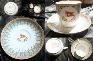 White Star Line 1st C Demitasse Cup And Saucer 1904 - 05 Stonier & Co.  Liverpool