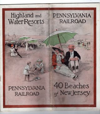 1916 Pennsylvania Railroad To Jersey Beaches