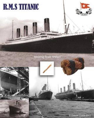 Rms Titanic Mooring Rope Presentation Rare Historic Collectable