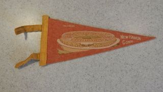 Yale Bowl Haven,  Conn Ct Connecticut Small Pennant Or Banner Circa 1940