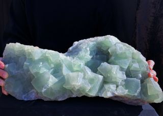 20.  3lbs Large Green Fluorite Crystal Mineral Display Specimen