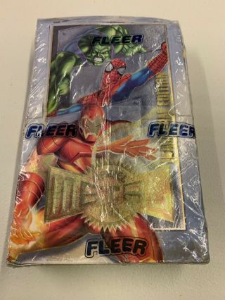 Marvel Metal Fleer 1995 Box Of Trading Cards Spiderman Hulk X - Men Avenger