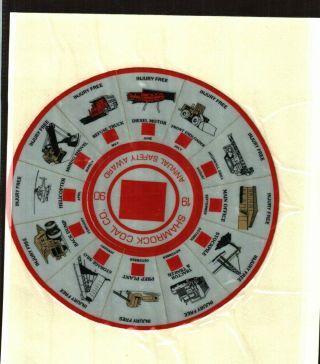 Rare 1990 Wheel Set Of 13 Shamrock Coal Co.  Coal Mining Stickers 422