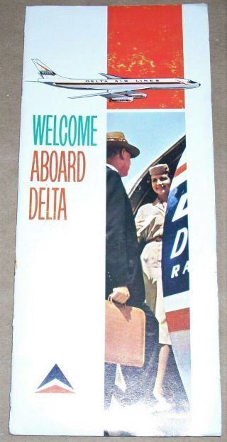 Delta Airlines Packet Welcome Aboard Delta.  28 Pages Plus 6 Other Items