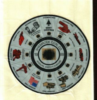 Rare 1989 Wheel Set Of 13 Shamrock Coal Co.  Coal Mining Stickers 420