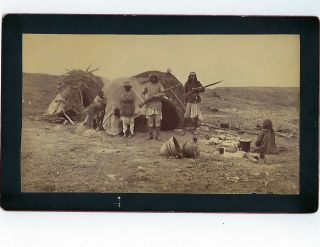 PHOTO OF APACHES IN CAMP WITH RIFLES 3