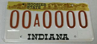 1982 Base Indiana Sample Passenger Car License Plate