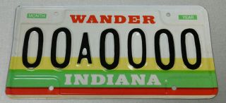 1985 Base Indiana Sample Passenger Car License Plate