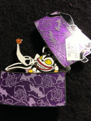 Disney Pin Nightmare Before Christmas Present To Jack & Sally From Zero Teddy Le