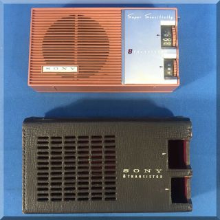 Vintage 1959 Sony Tr - 84 Sensitive 8 Transistor Radio Tuned Rf