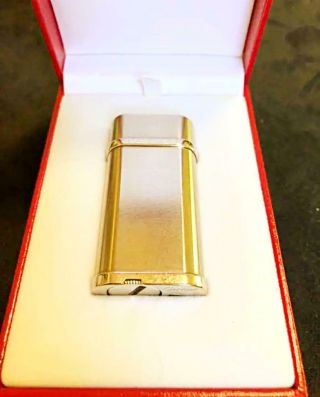 Vintage Cartier Gas Lighter swiss made silver 2