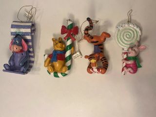 Winnie The Pooh Glitter Candy Ornament Set - Eeyore,  Pooh,  Tigger,  Piglet