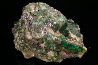 CLASSIC Emerald Beryl Crystal with Molybdenite CARNAIBA,  BRAZIL 10