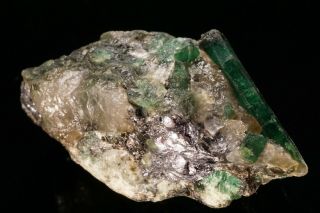 CLASSIC Emerald Beryl Crystal with Molybdenite CARNAIBA,  BRAZIL 11