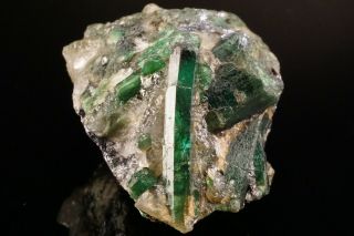 Classic Emerald Beryl Crystal With Molybdenite Carnaiba,  Brazil