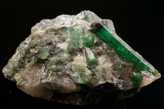 CLASSIC Emerald Beryl Crystal with Molybdenite CARNAIBA,  BRAZIL 3