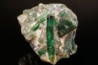 CLASSIC Emerald Beryl Crystal with Molybdenite CARNAIBA,  BRAZIL 4