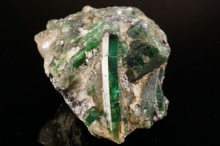 CLASSIC Emerald Beryl Crystal with Molybdenite CARNAIBA,  BRAZIL 9