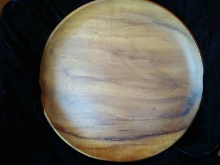 Vintage Hawaiian Solid Koa Wood Serving Platter - Signed Blair