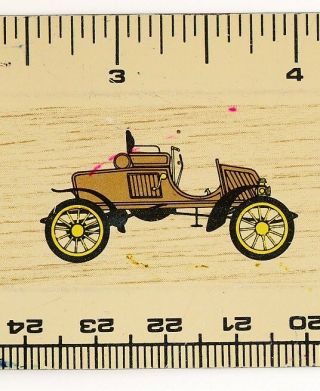 vintage ruler - metal - antique autos - Insurance Advertising - MAYCO (646) 4