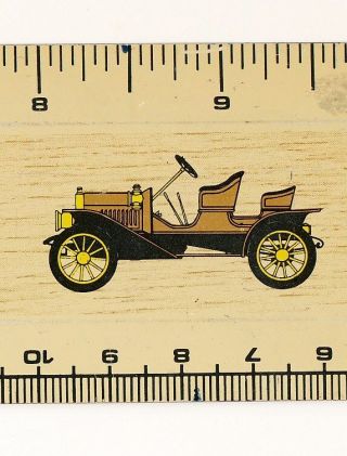 vintage ruler - metal - antique autos - Insurance Advertising - MAYCO (646) 5