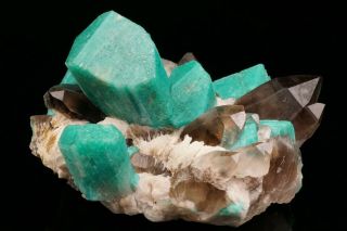 EXTRAORDINARY Amazonite & Smoky Quartz Crystal Cluster YUCCA HILL,  COLORADO 4