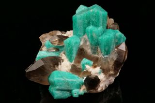 EXTRAORDINARY Amazonite & Smoky Quartz Crystal Cluster YUCCA HILL,  COLORADO 5