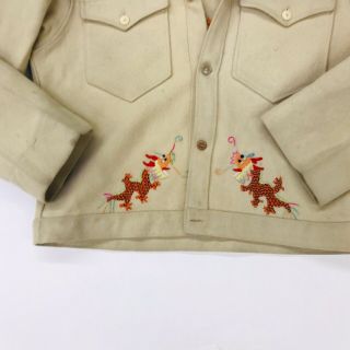 Rare Vintage 1940 ' s WW2 Souvenir Jacket Shanghai China 2