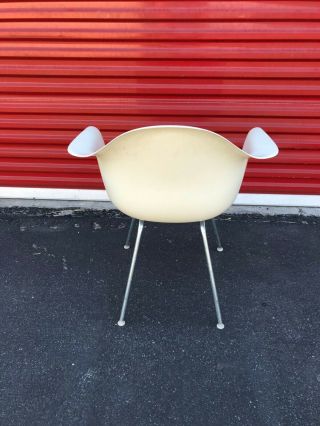 Vintage Herman Miller Eames Fiberglass Shell Arm Chair,  Bright White Color - 2