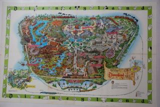 Walt Disney - Map Poster Of Disneyland 1964 Linenbacked
