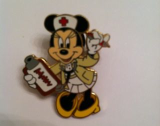 2003 Disney Parks Collectible Pin Minnie Mouse Nurse W/clipboard