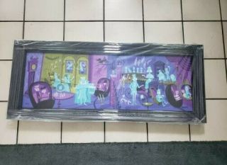 Disneyland Haunted Mansion Shag 31 Ghosts Framed Canvas Wrap 15 X 36 Le 95