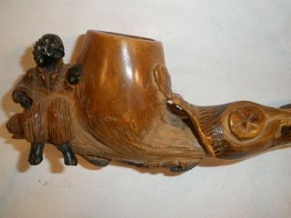Orangewood Alligator Smoking Pipe With Seated Figure Antique Collectable Florida
